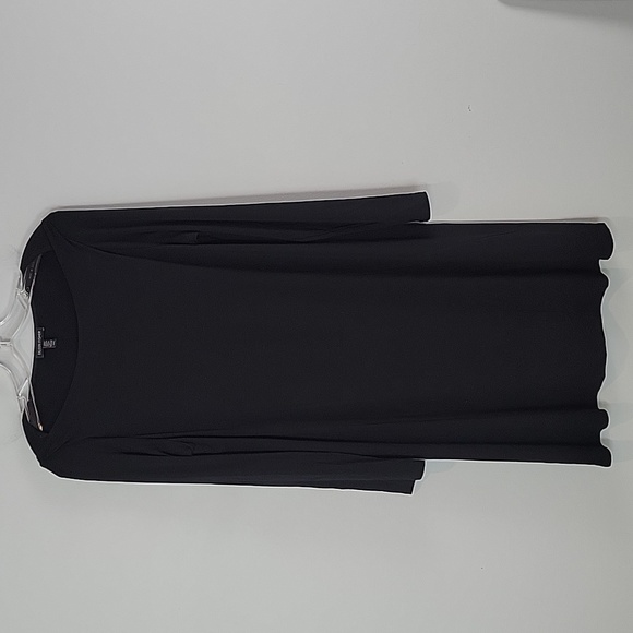 Eileen Fisher Dresses & Skirts - F16VF Eileen Fisher black jersey knit long sleeve midi dress size Medium